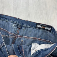 VINTAGE Y2K PHAT FARM GRAPHIC BAGGY JEANS BLUE