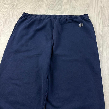 VINTAGE Y2K STARTER BAGGY COTTON SWEATPANTS NAVY