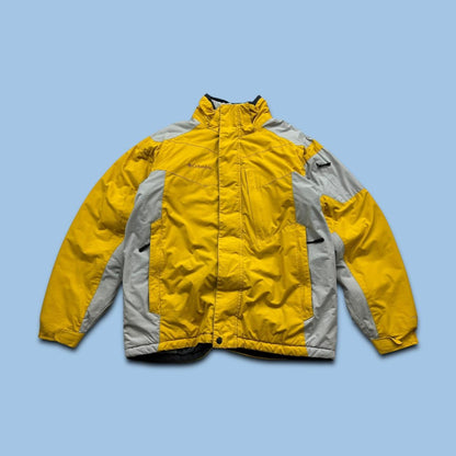 VINTAGE 00s COLUMBIA UTILITY SKI JACKET YELLOW GREY