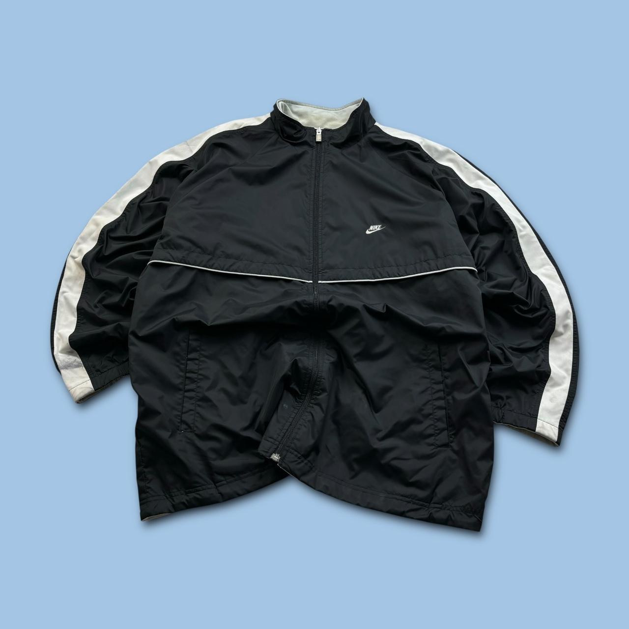 VINTAGE Y2K NIKE REVERSIBLE WINDBREAKER TRACKSUIT JACKET BLACK