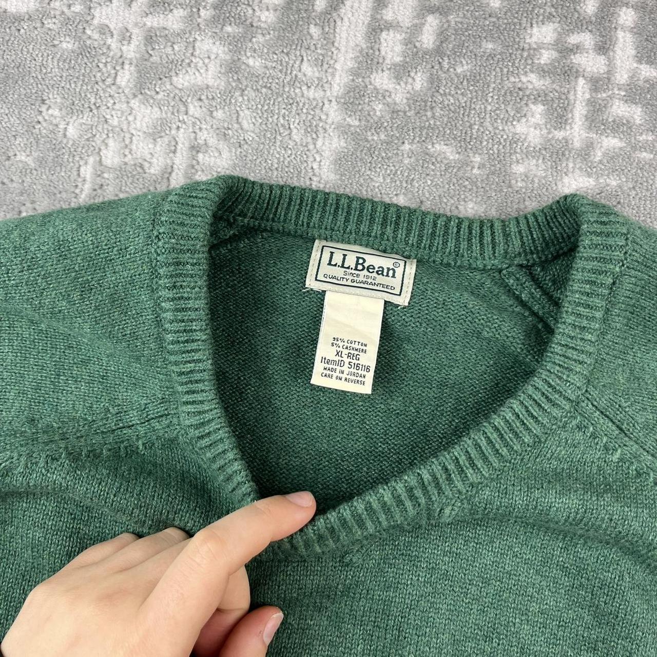 VINTAGE Y2K L L BEAN CHUNKY ESSENTIAL KNITTED JUMPER GREEN