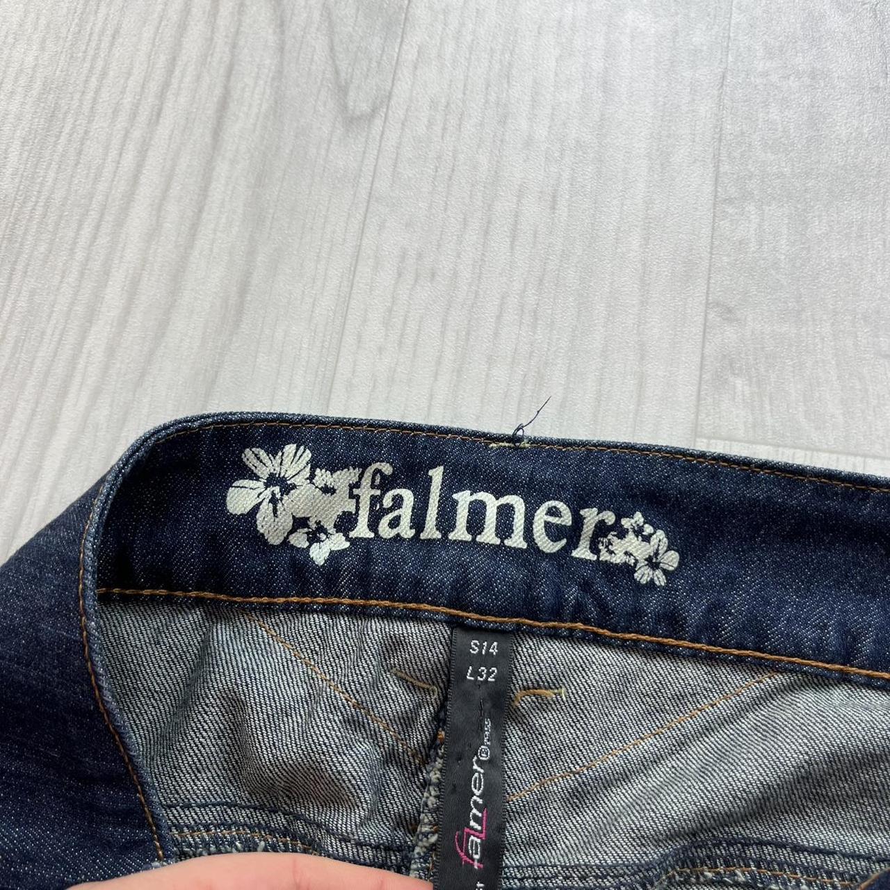 VINTAGE Y2K FALMER LOW RISE FLARED JEANS NAVY BLUE