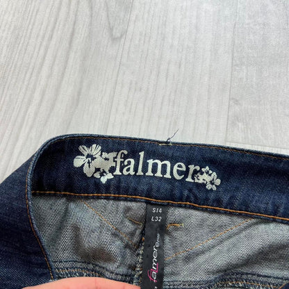 VINTAGE Y2K FALMER LOW RISE FLARED JEANS NAVY BLUE
