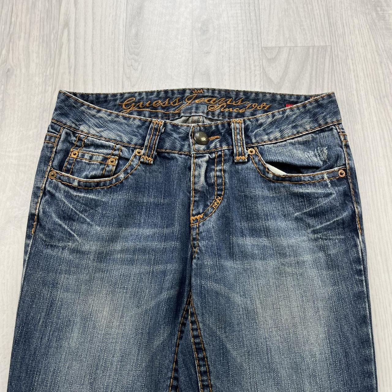 VINTAGE Y2K GUESS LOW RISE BOOTCUT FLARED JEANS BLUE