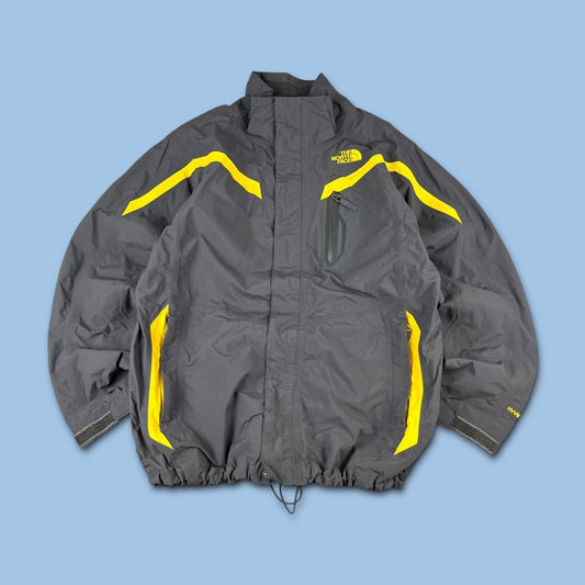 VINTAGE Y2K THE NORTH FACE HYVENT WINDBREAKER JACKET GREY YELLOW