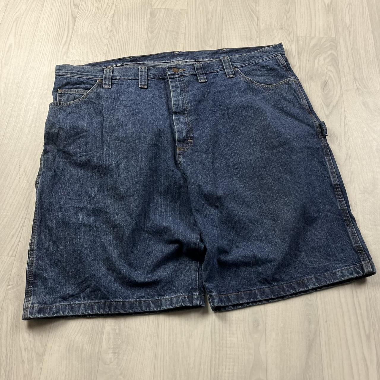 VINTAGE 00s WRANGLER BAGGY LOOSE CARPENTER JORTS NAVY