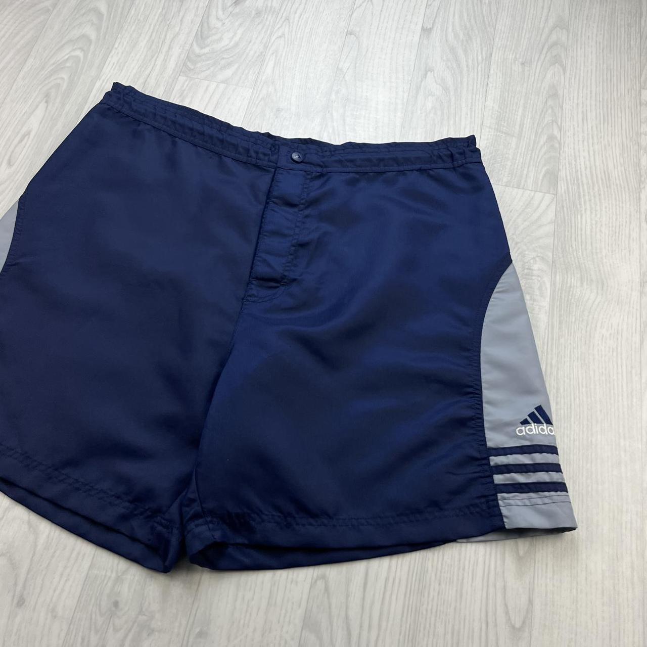 VINTAGE 90s ADIDAS SPORT SHORTS NAVY