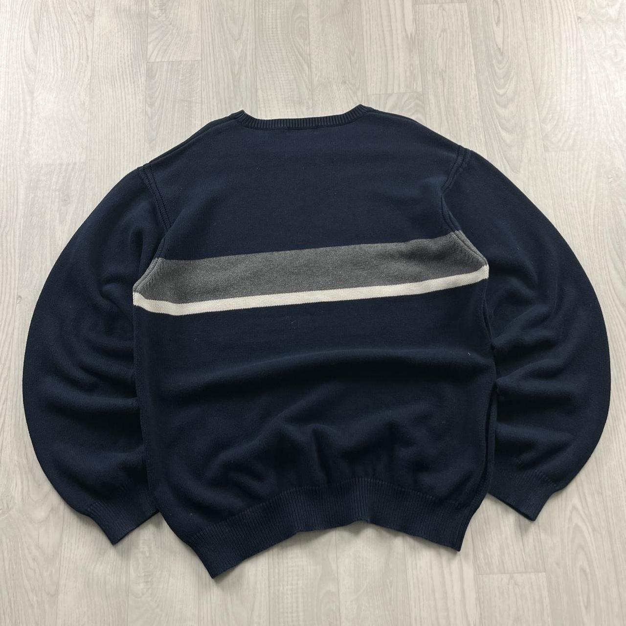 VINTAGE Y2K NAUTICA CHUNKY STRIPED KNITTED JUMPER NAVY