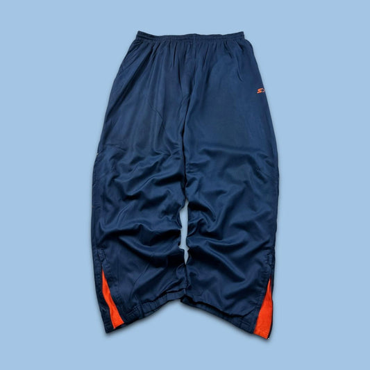 VINTAGE Y2K STARTER BAGGY TRACKSUIT BOTTOMS NAVY