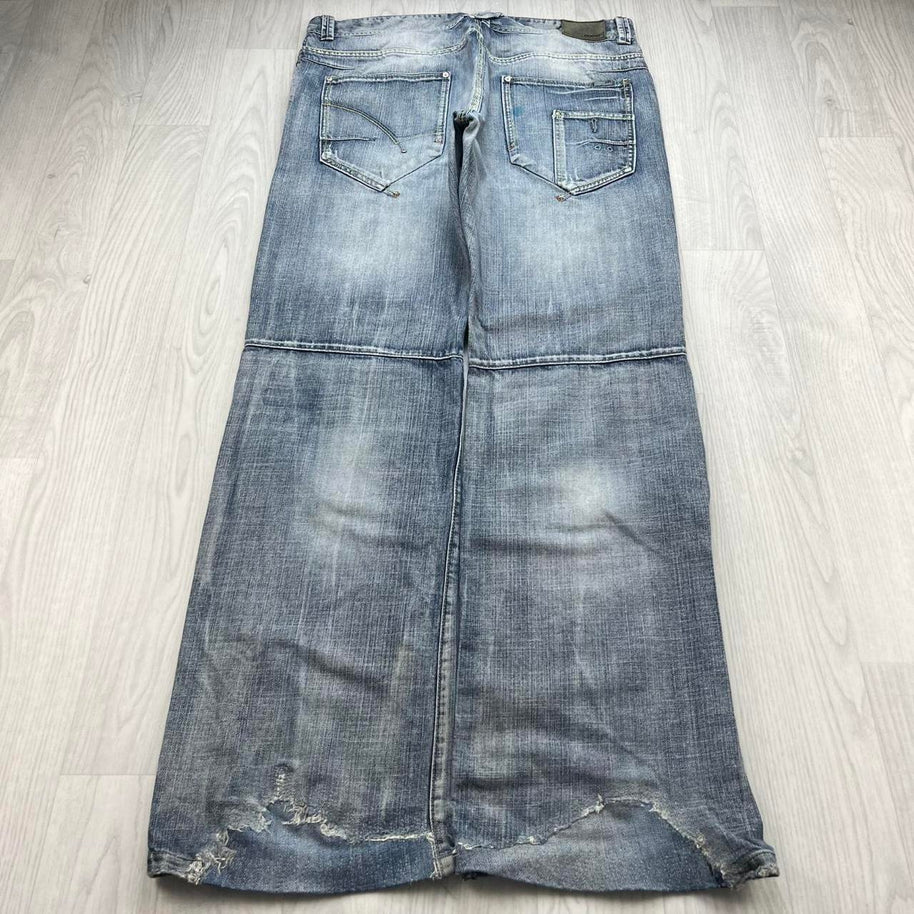 VINTAGE Y2K BLEND BAGGY JEANS BLUE