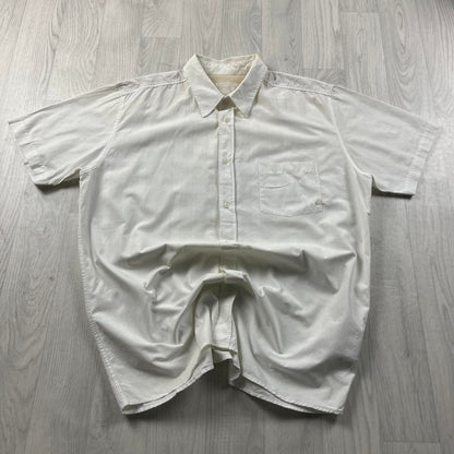 VINTAGE Y2K QUIKSILVER SHORT SLEEVE SHIRT WHITE
