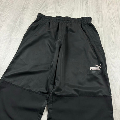 VINTAGE Y2K PUMA TECHNICAL WIDE LEG TRACKSUIT BOTTOMS BLACK