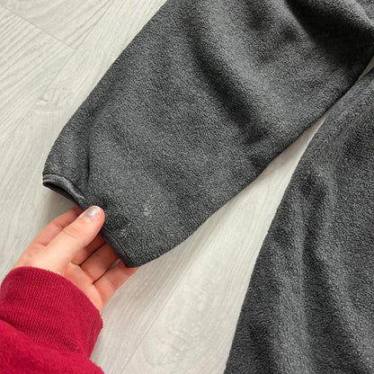 VINTAGE Y2K HARLEY DAVIDSON QUARTER ZIP FLEECE SWEATSHIRT GREY