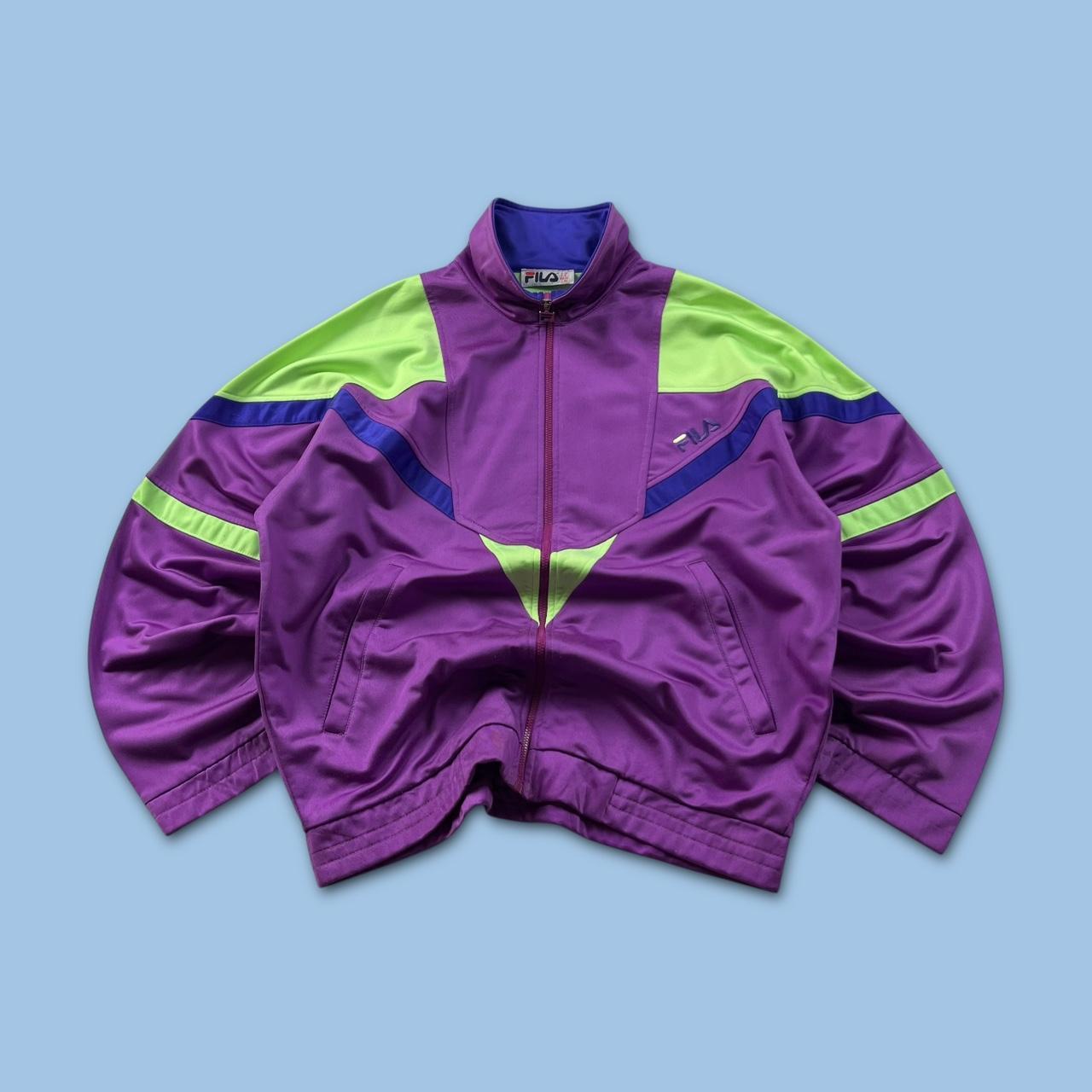 VINTAGE 00s FILA ZIP UP TRACK JACKET PURPLE