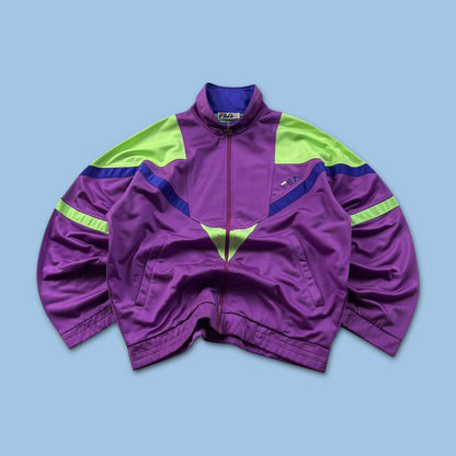 VINTAGE 00s FILA ZIP UP TRACK JACKET PURPLE