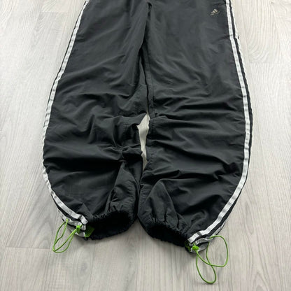 VINTAGE Y2K ADIDAS TECHNICAL BAGGY TRACKSUIT BOTTOMS GREY