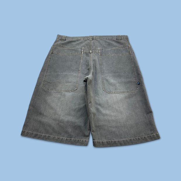 VINTAGE Y2K JOE BOXER BAGGY DENIM JORTS GREY