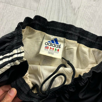 VINTAGE 90s ADIDAS BAGGY TRACKSUIT BOTTOMS BLACK