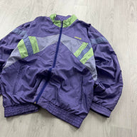 VINTAGE 90s ADIDAS FUNKY WINDBREAKER SHELL JACKET PURPLE