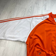 VINTAGE Y2K ADIDAS ZIP UP BOMBER TRACK JACKET ORANGE / WHITE