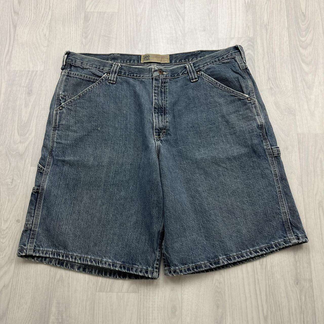 VINTAGE Y2K LEE BAGGY CARPENTER JORTS BLUE / NAVY