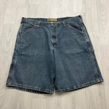 VINTAGE Y2K LEE BAGGY CARPENTER JORTS BLUE / NAVY