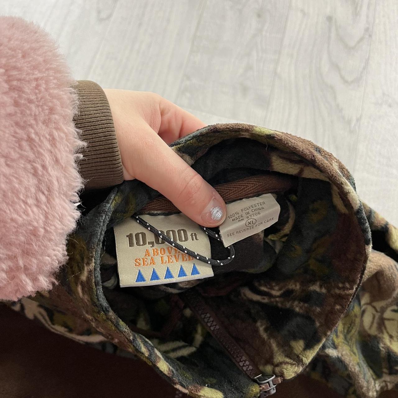 VINTAGE REALTREE ZIP UP FLEECE JACKET CAMO BROWN
