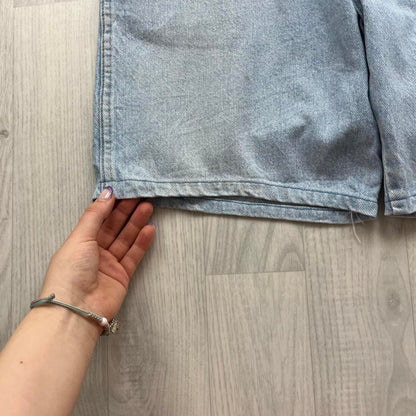 VINTAGE 00s WRANGLER BAGGY LOOSE JORTS LIGHT BLUE