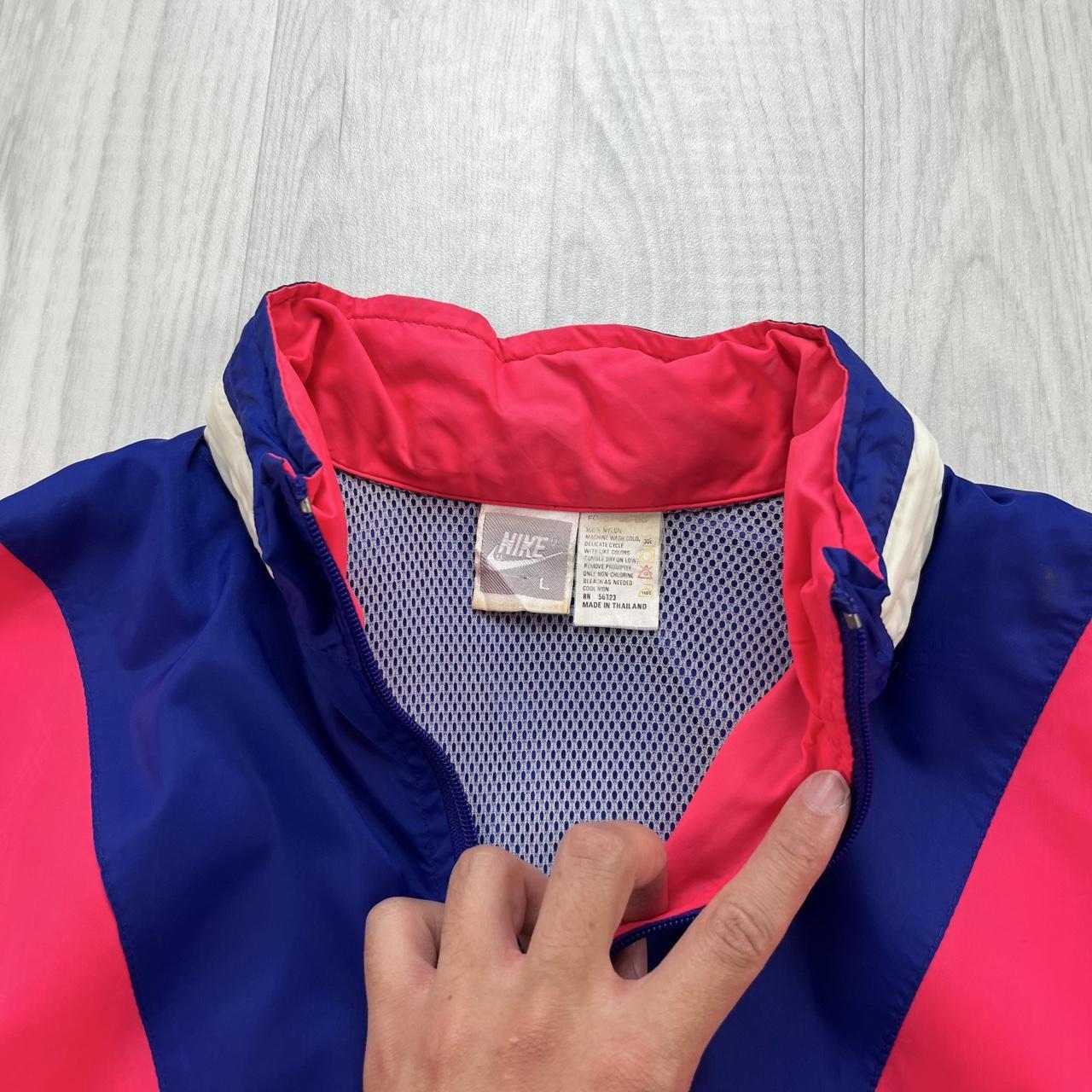 VINTAGE 90s NIKE COLOUR BLOCK WINDBREAKER JACKET BLUE / PINK