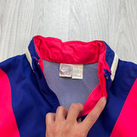 VINTAGE 90s NIKE COLOUR BLOCK WINDBREAKER JACKET BLUE / PINK