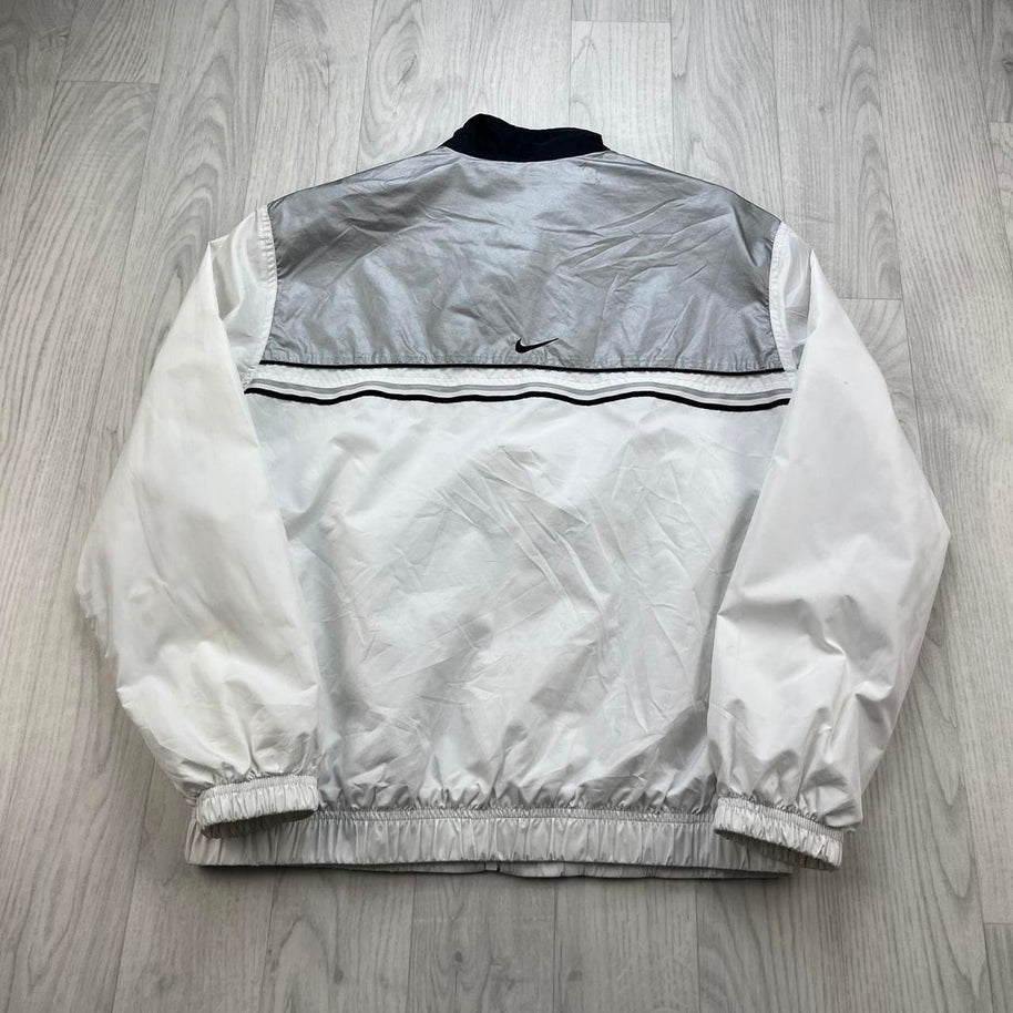 VINTAGE Y2K NIKE WINDBREAKER TRACK JACKET WHITE