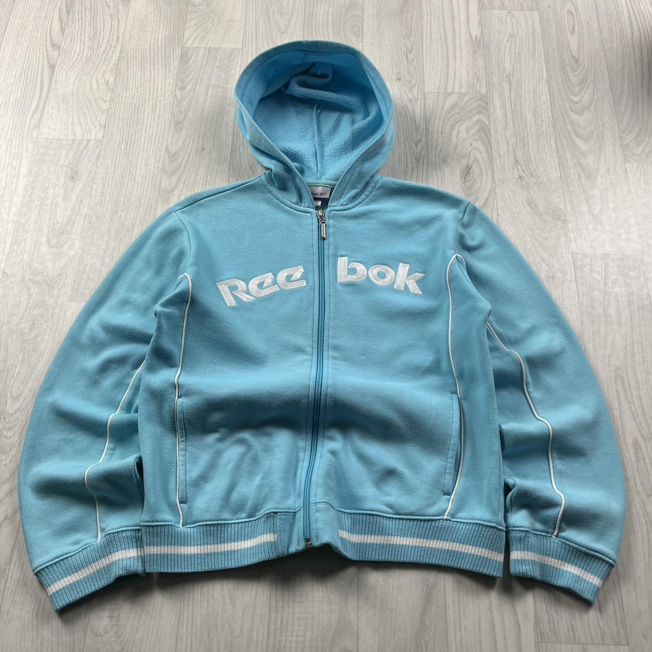 VINTAGE Y2K REEBOK ZIP HOODIE BLUE