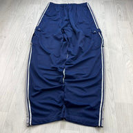 VINTAGE Y2K ADIDAS SIDE STRIPE CARGO BAGGY TRACKSUIT BOTTOMS NAVY