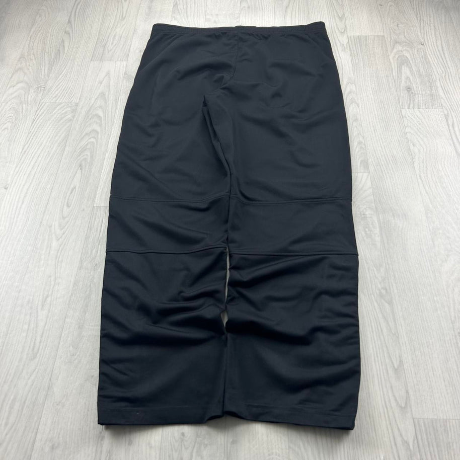 VINTAGE Y2K ADIDAS SIDE STRIPE POPPER TRACKSUIT BOTTOMS BLACK