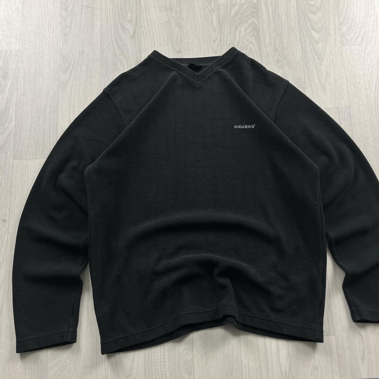 VINTAGE Y2K KICKERS KNITTED JUMPER BLACK