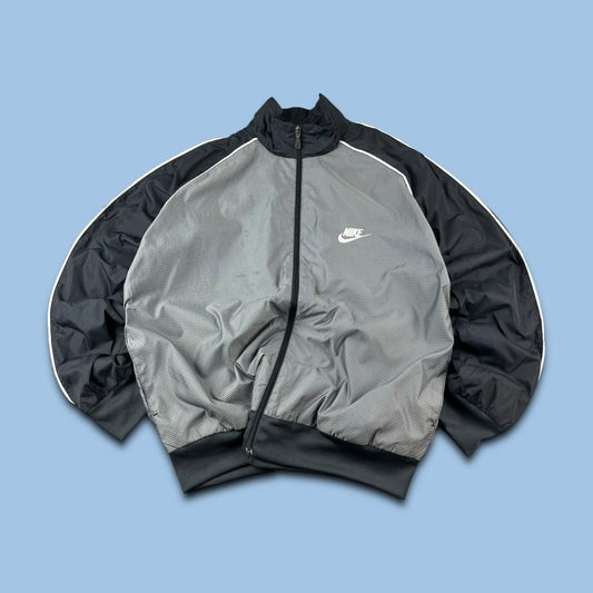 VINTAGE Y2K NIKE MICRO GRID WINDBREAKER SPORTY JACKET GREY