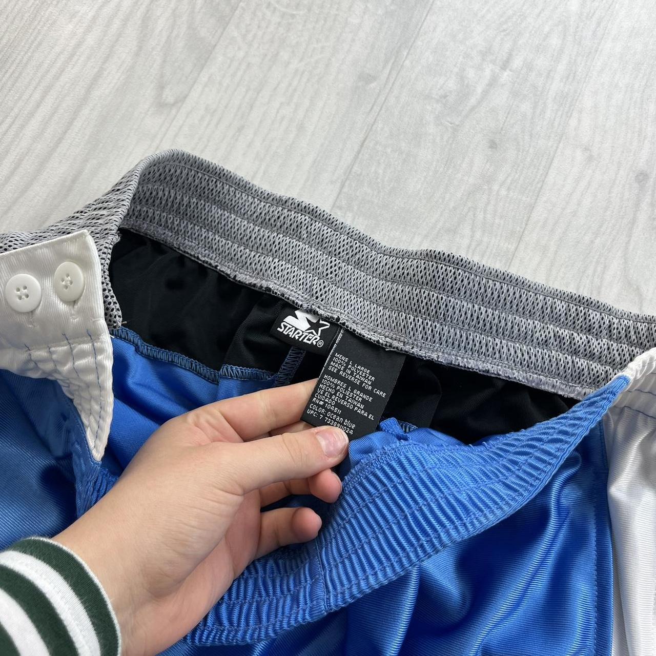 VINTAGE Y2K STARTER WIDE LEG SPORTY TRACKSUIT BOTTOMS LIGHT BLUE