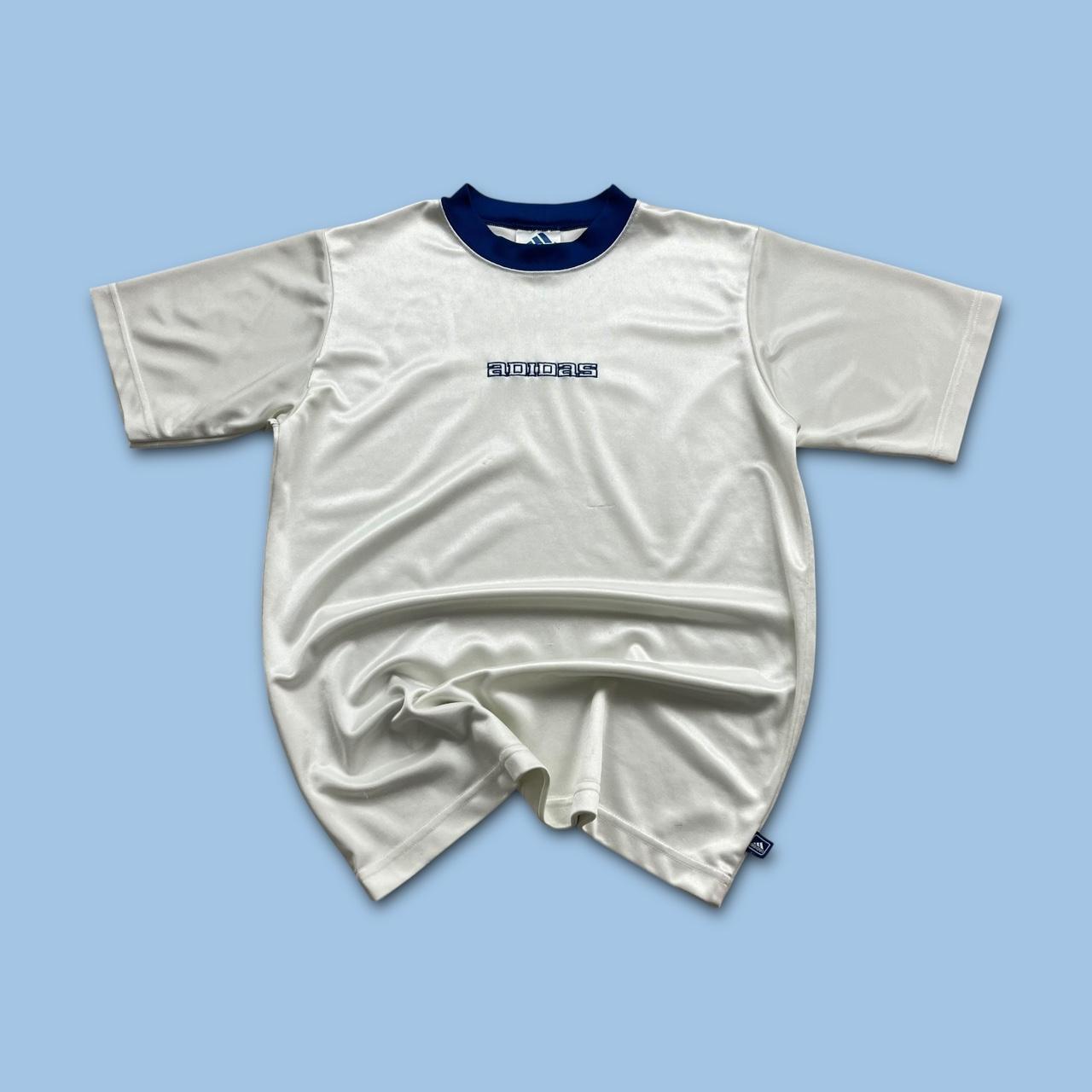 VINTAGE Y2K ADIDAS SPELL OUT T SHIRT WHITE