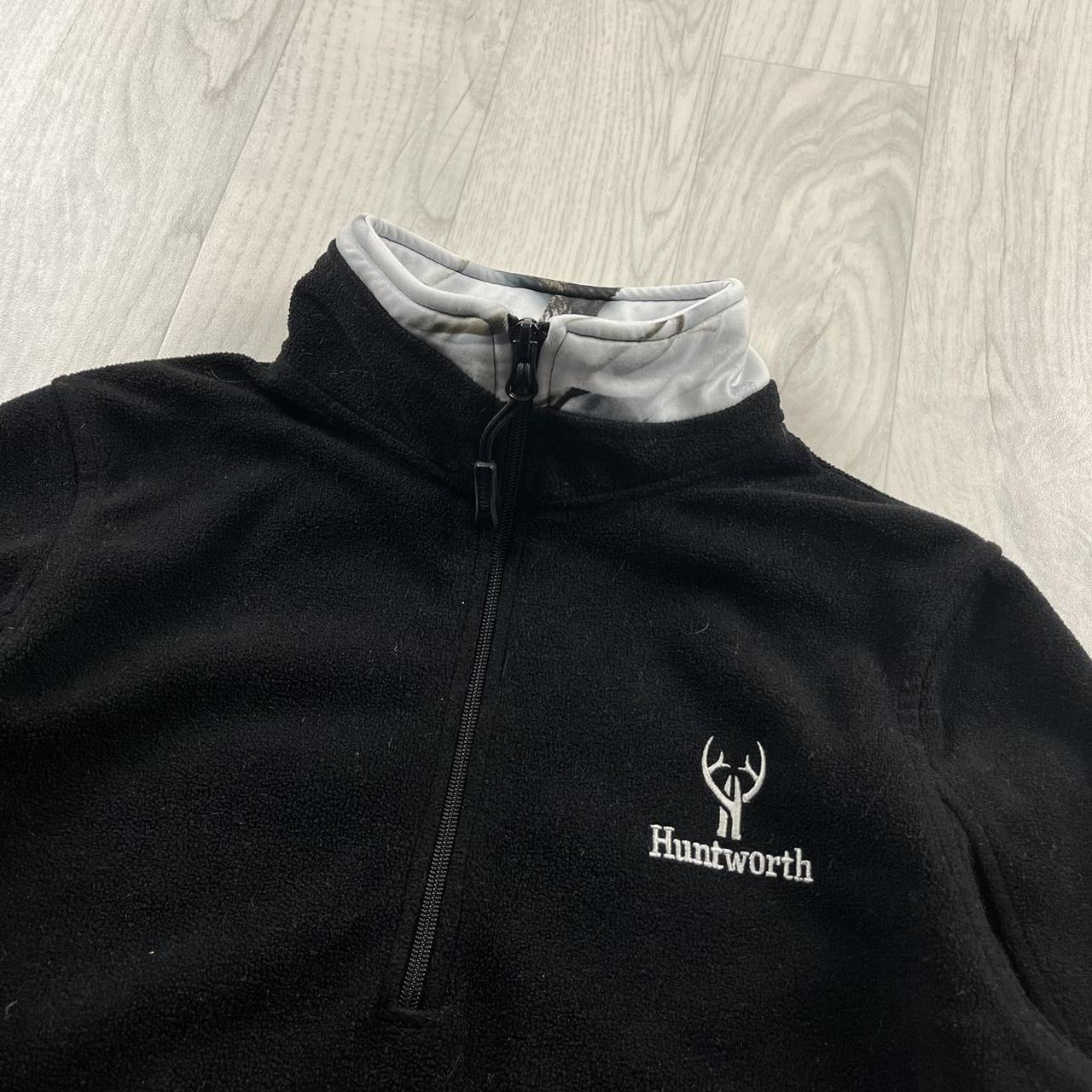 VINTAGE REALTREE QUARTER ZIP FLEECE CAMO BLACK