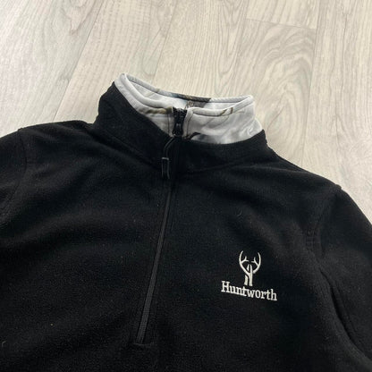 VINTAGE REALTREE QUARTER ZIP FLEECE CAMO BLACK