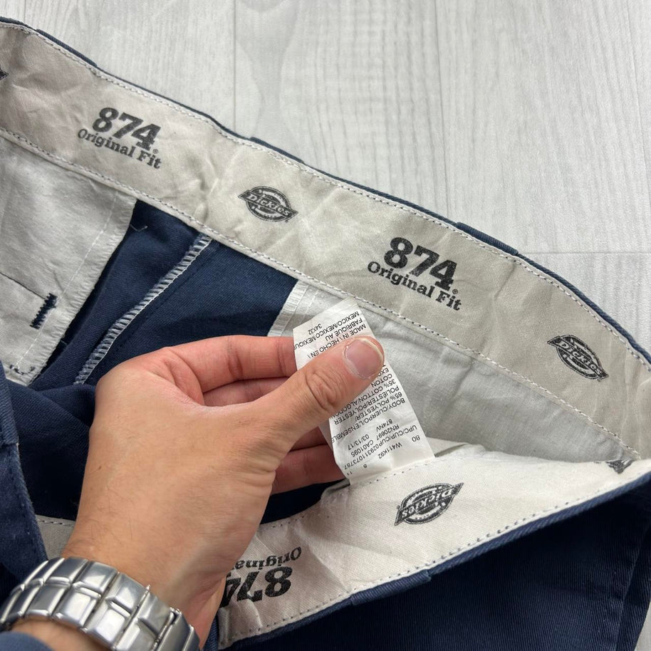 VINTAGE Y2K DICKIES 874 BAGGY TROUSERS NAVY