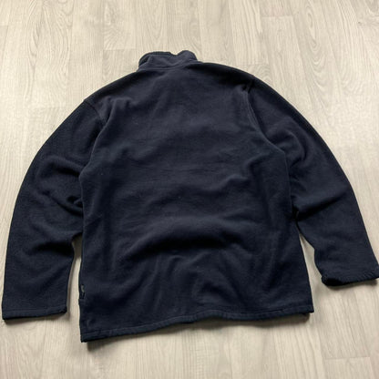 VINTAGE Y2K ADIDAS ZIP UP FLEECE NAVY