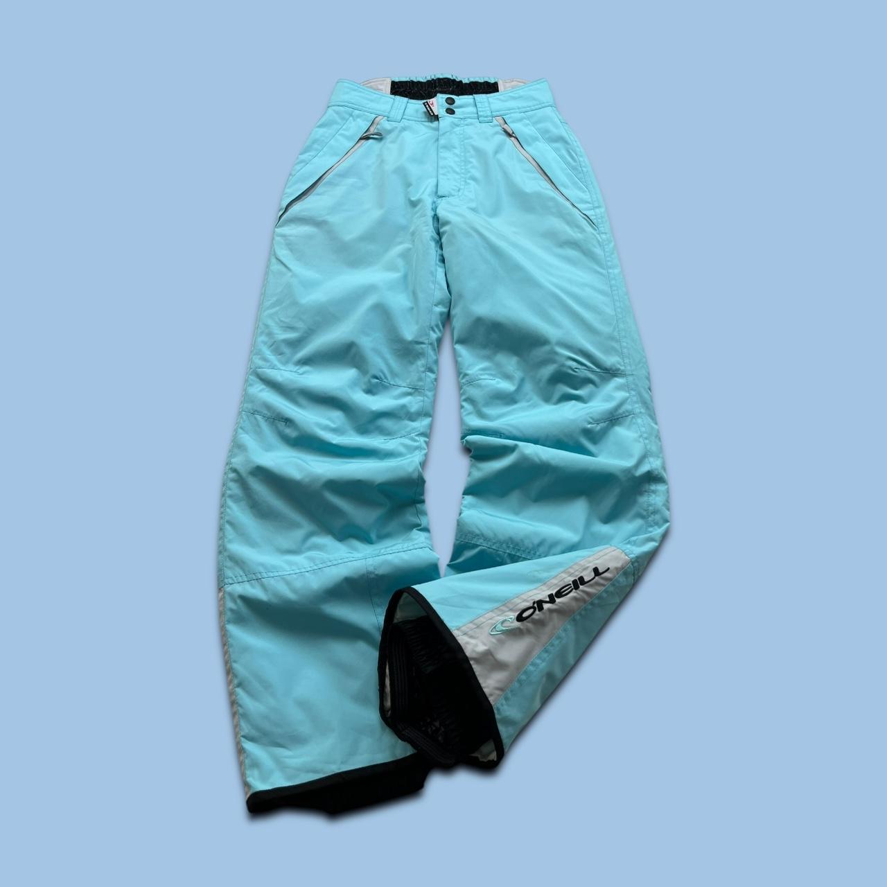 VINTAGE Y2K ONEILL BAGGY SKI PANTS SALOPETTES LIGHT BLUE
