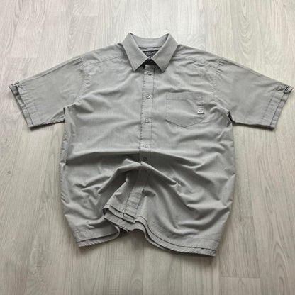 VINTAGE Y2K QUIKSILVER SHORT SLEEVE SHIRT GREY