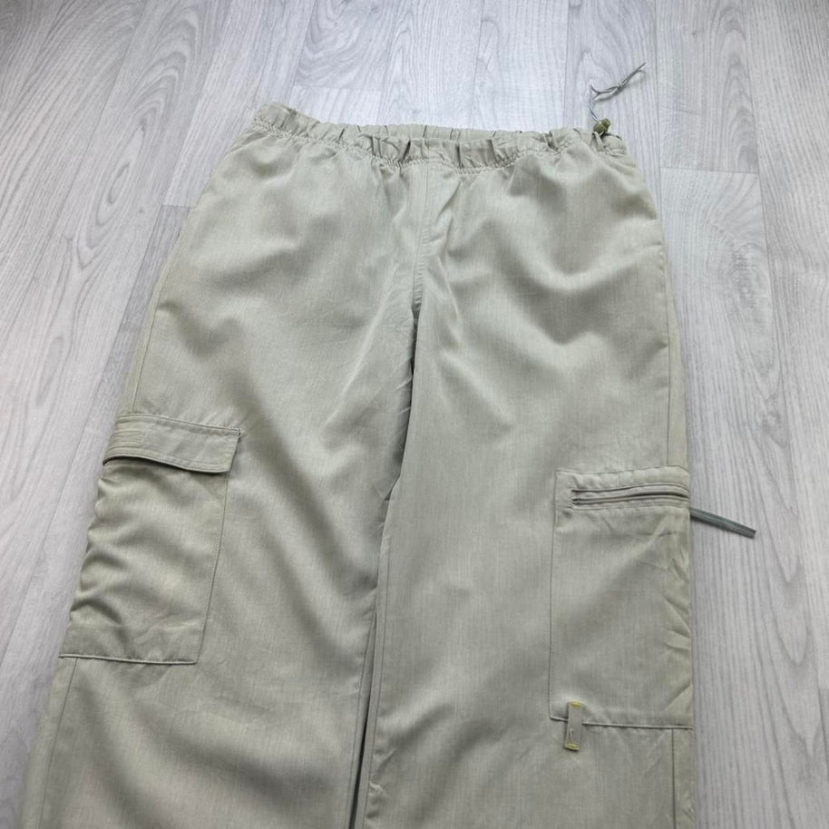 VINTAGE Y2K NIKE LOW RISE TRACKSUIT BOTTOMS CREAM