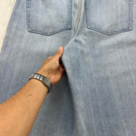 VINTAGE Y2K ZEEP BAGGY DENIM JORTS BLUE