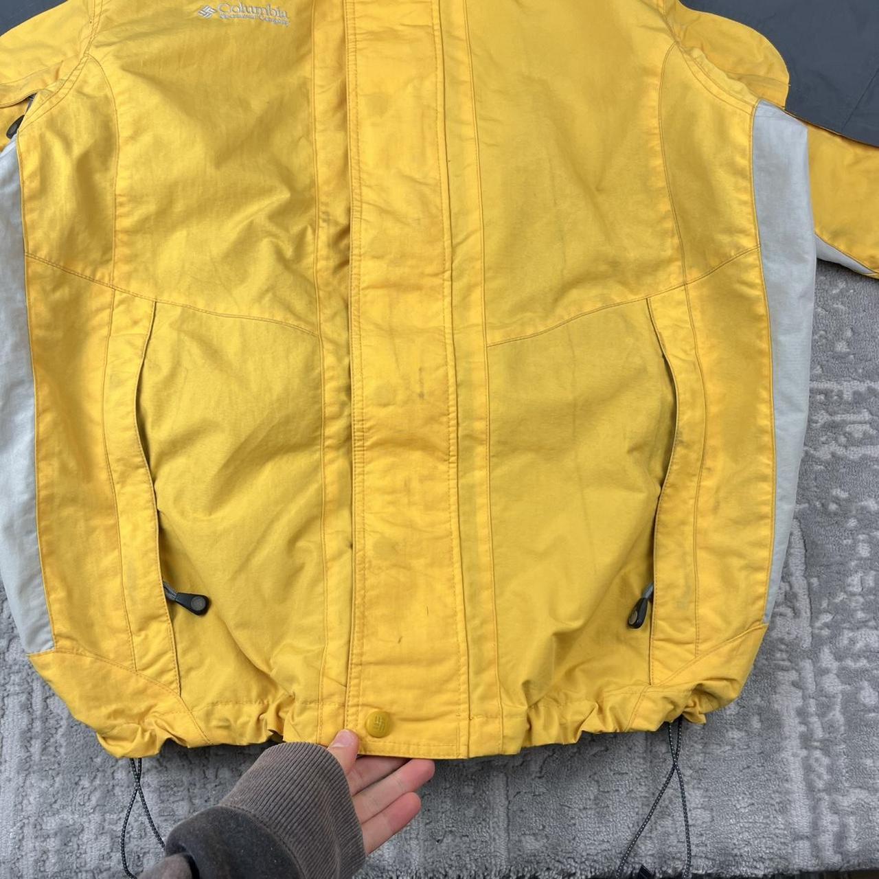 VINTAGE 00s COLUMBIA TECHNICAL HOODED UTILITY JACKET YELLOW