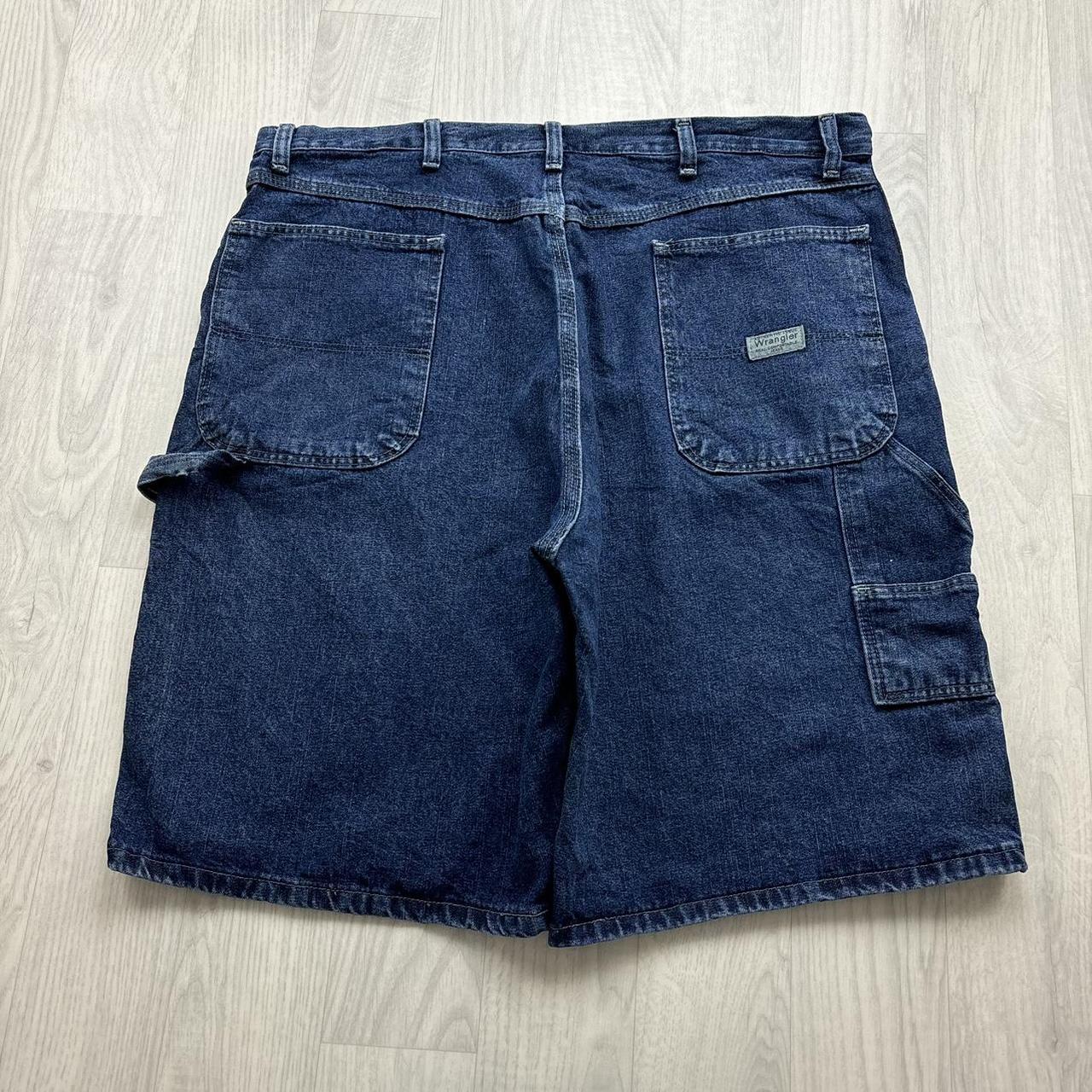 VINTAGE 00s WRANGLER BAGGY LOOSE CARPENTER JORTS NAVY