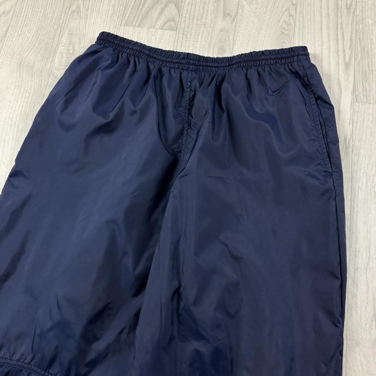 VINTAGE 90s NIKE STRAIGHT LEG TRACKSUIT BOTTOMS NAVY
