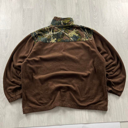 VINTAGE REALTREE ZIP UP FLEECE JACKET CAMO BROWN
